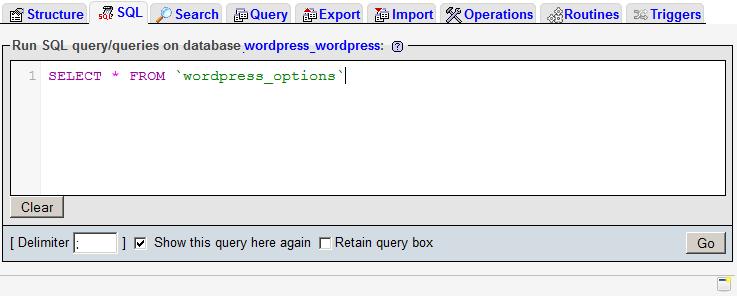 Run an SQL query.