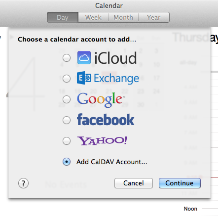 Configure Calendar for Mac