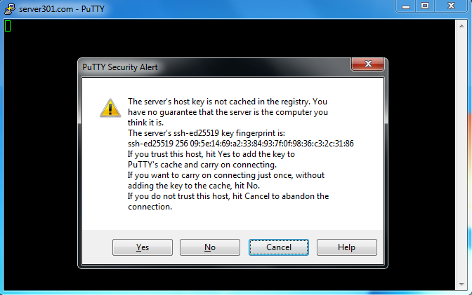 putty security alert