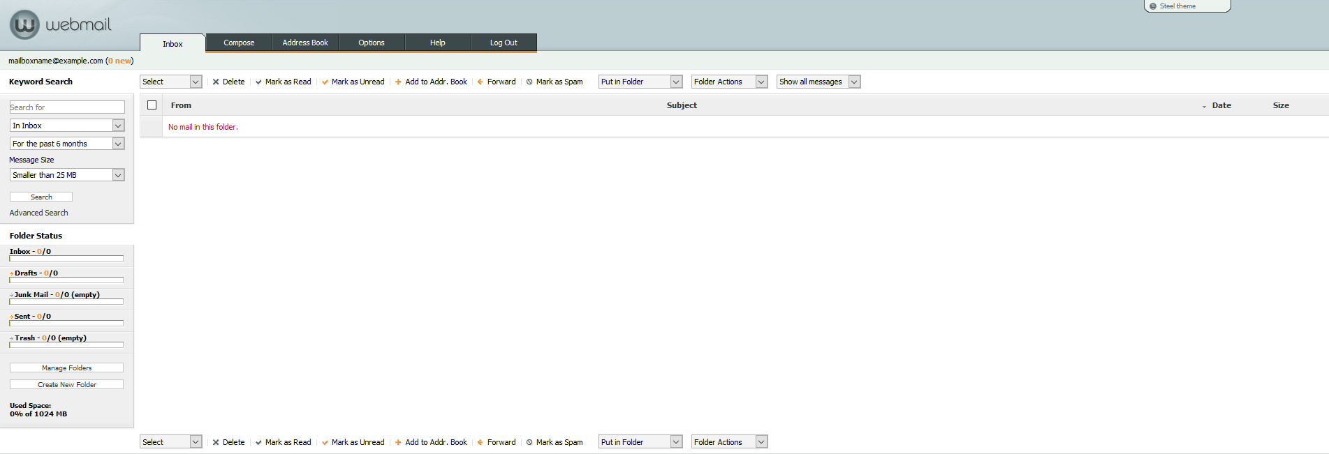 Webmail Classic Steel Theme