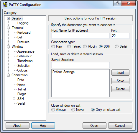 how to get putty ssh login