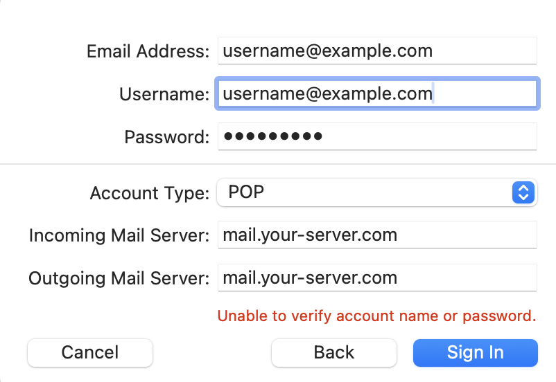 Unable to Verify