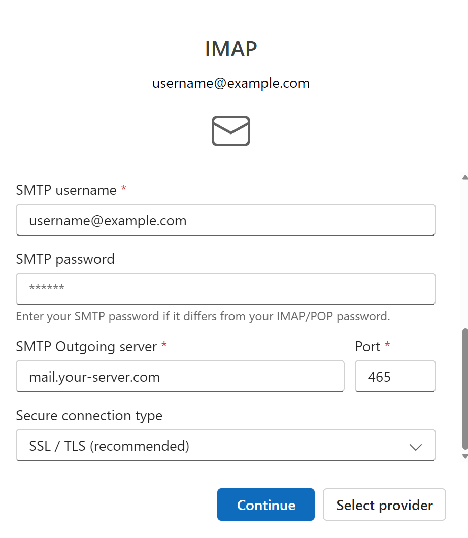 SMTP Settings