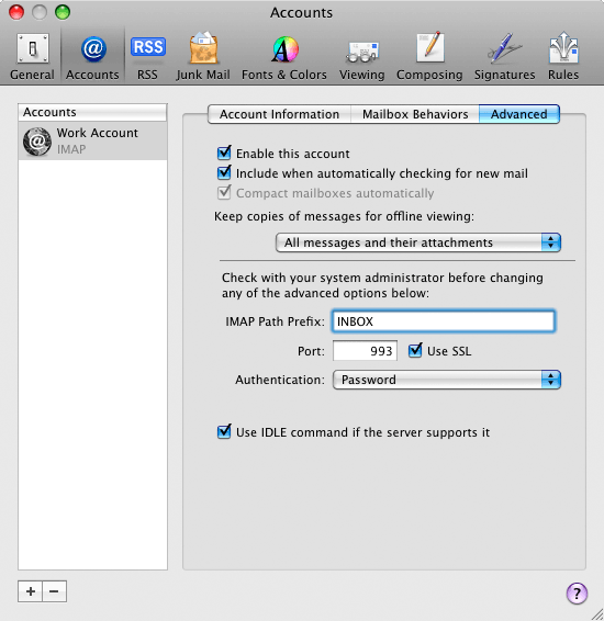 thunderbird email for mac 10.5.8