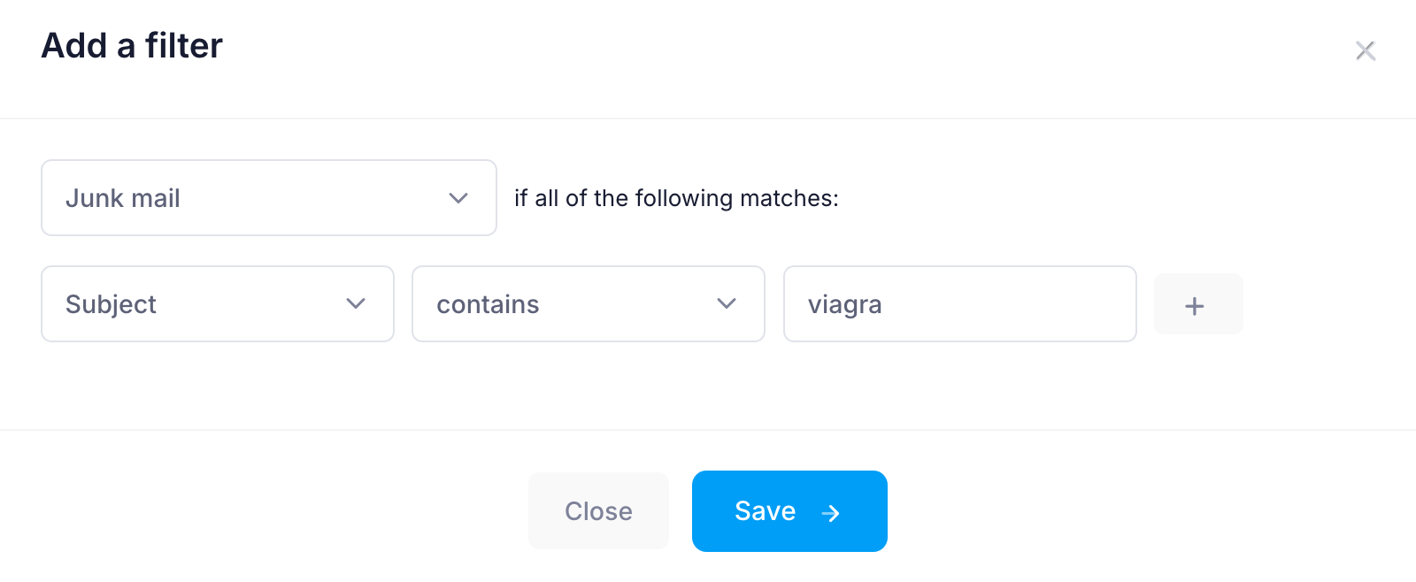 Add a simple filter