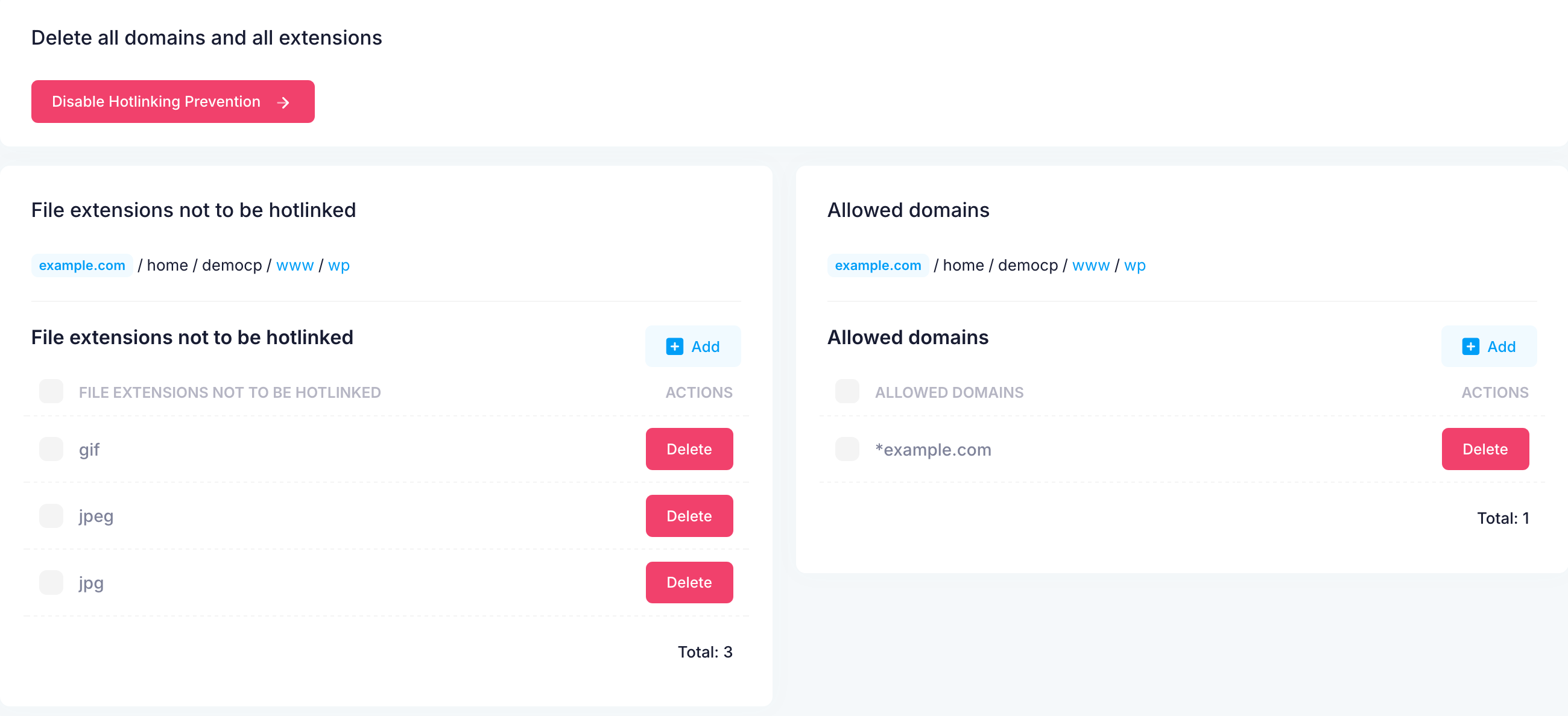 Hotlinking Page