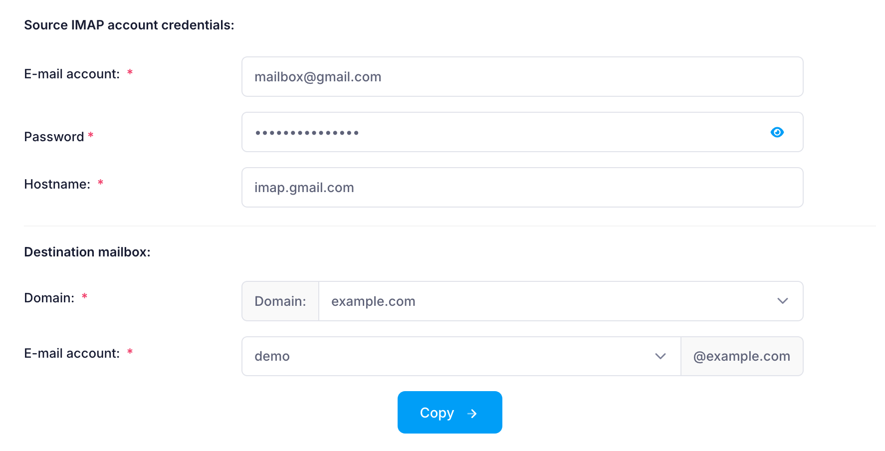 Copy mailbox