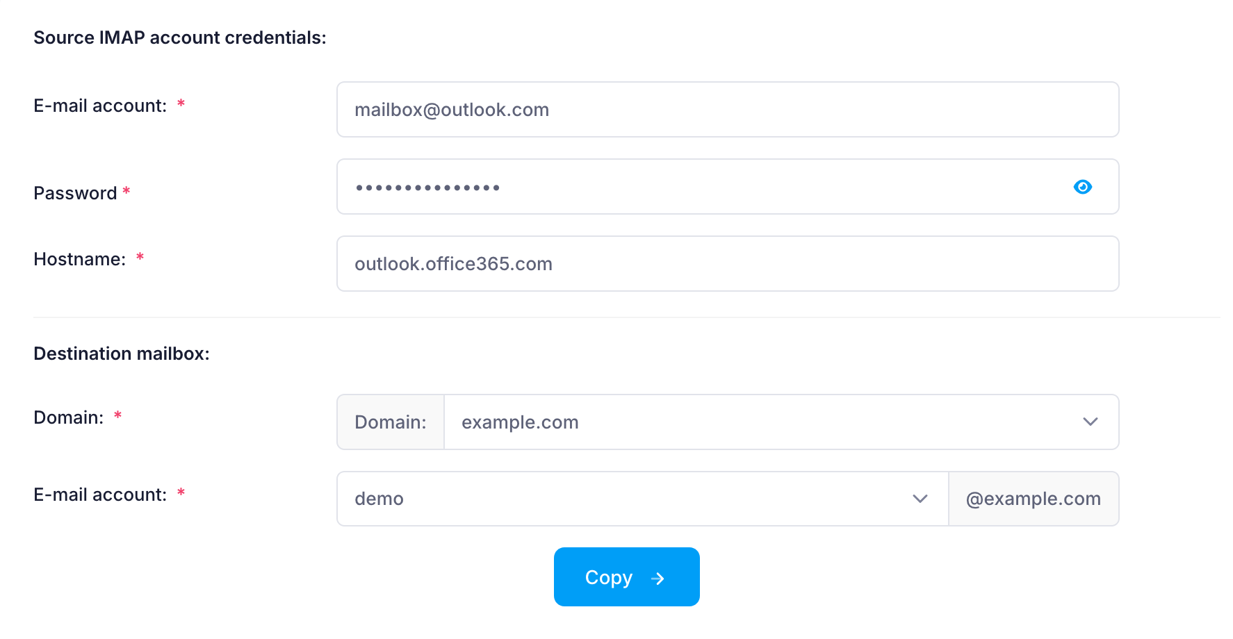 Copy mailbox