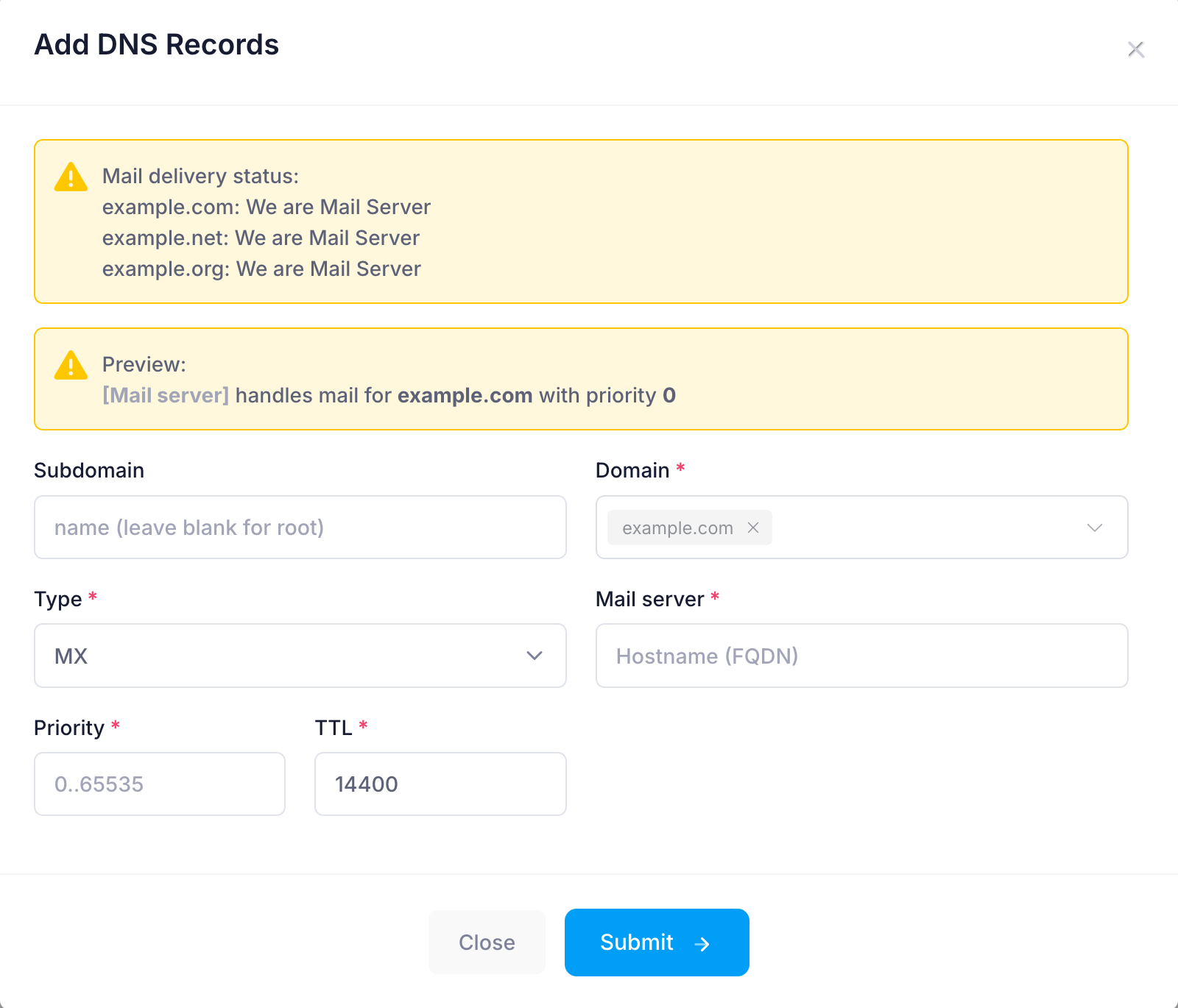 Add record