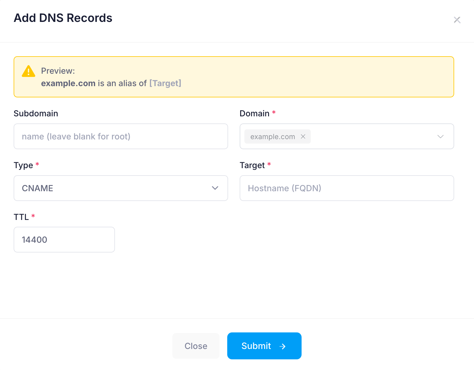 Add records