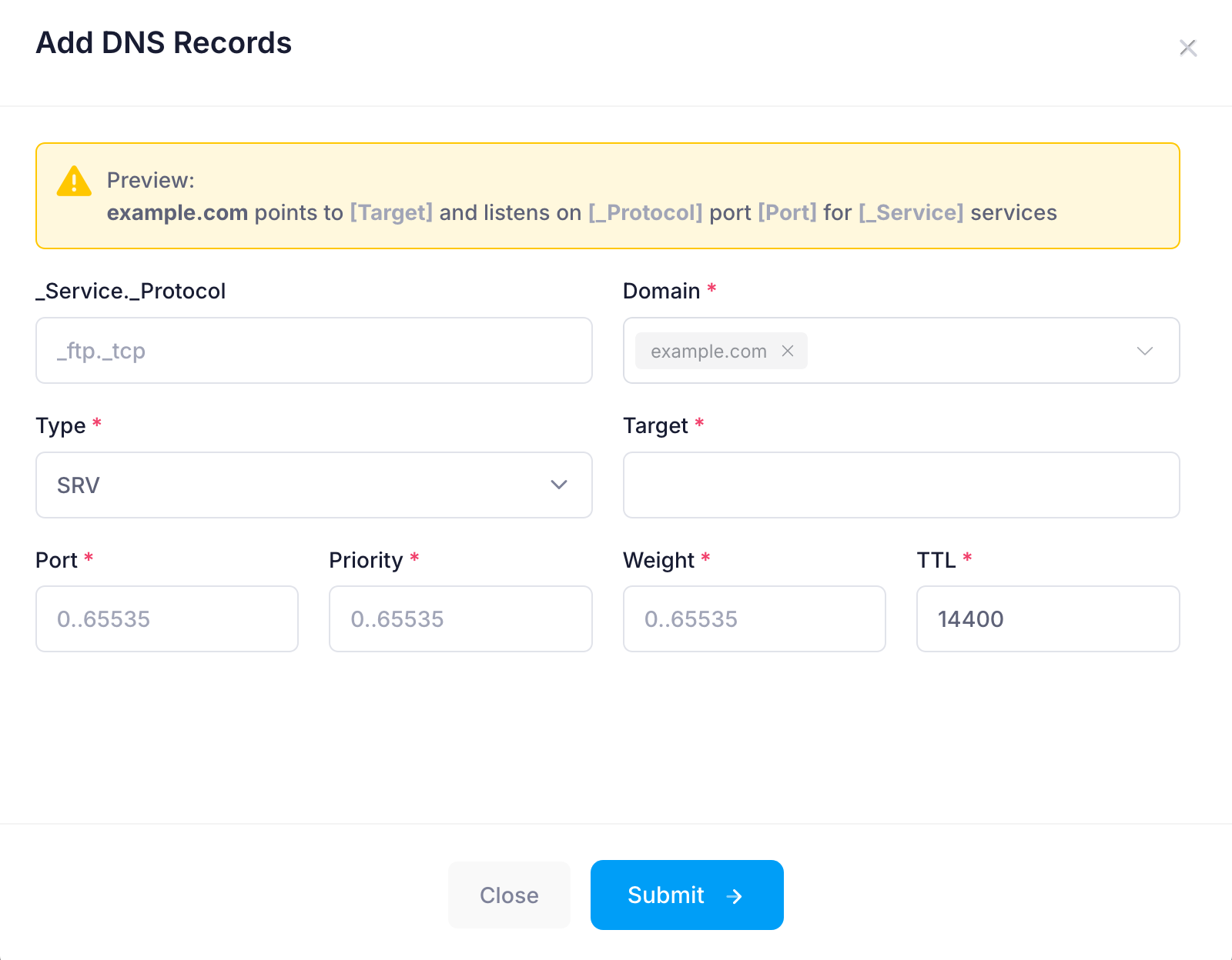 Add records