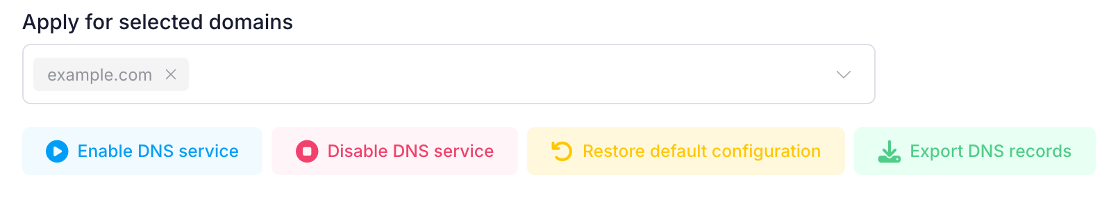 Export DNS records
