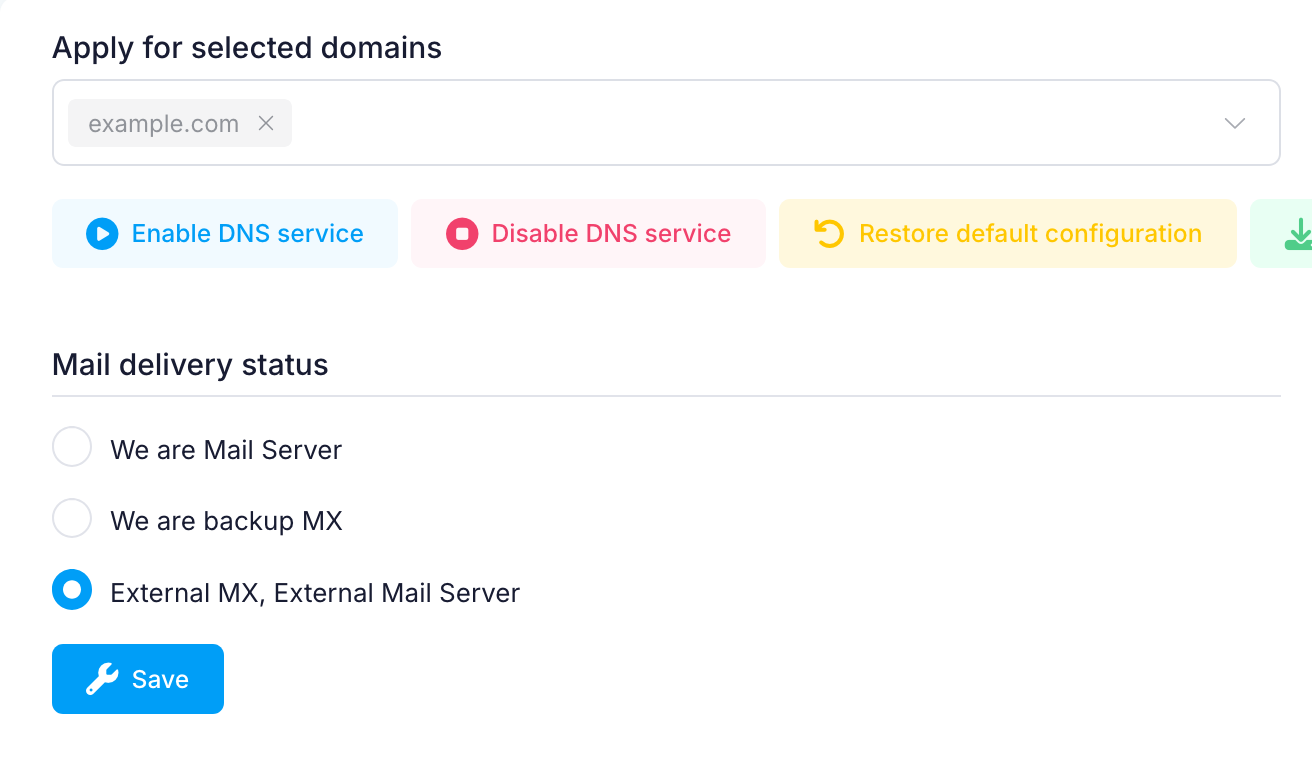 Mail delivery status