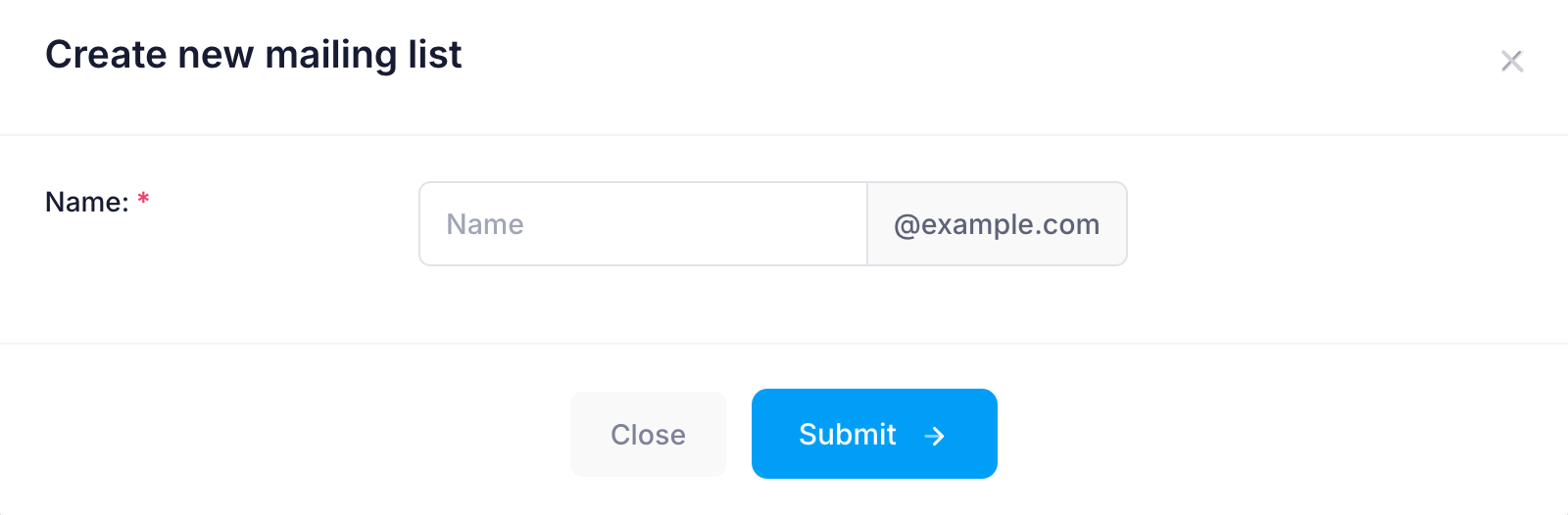 Creating mailing list