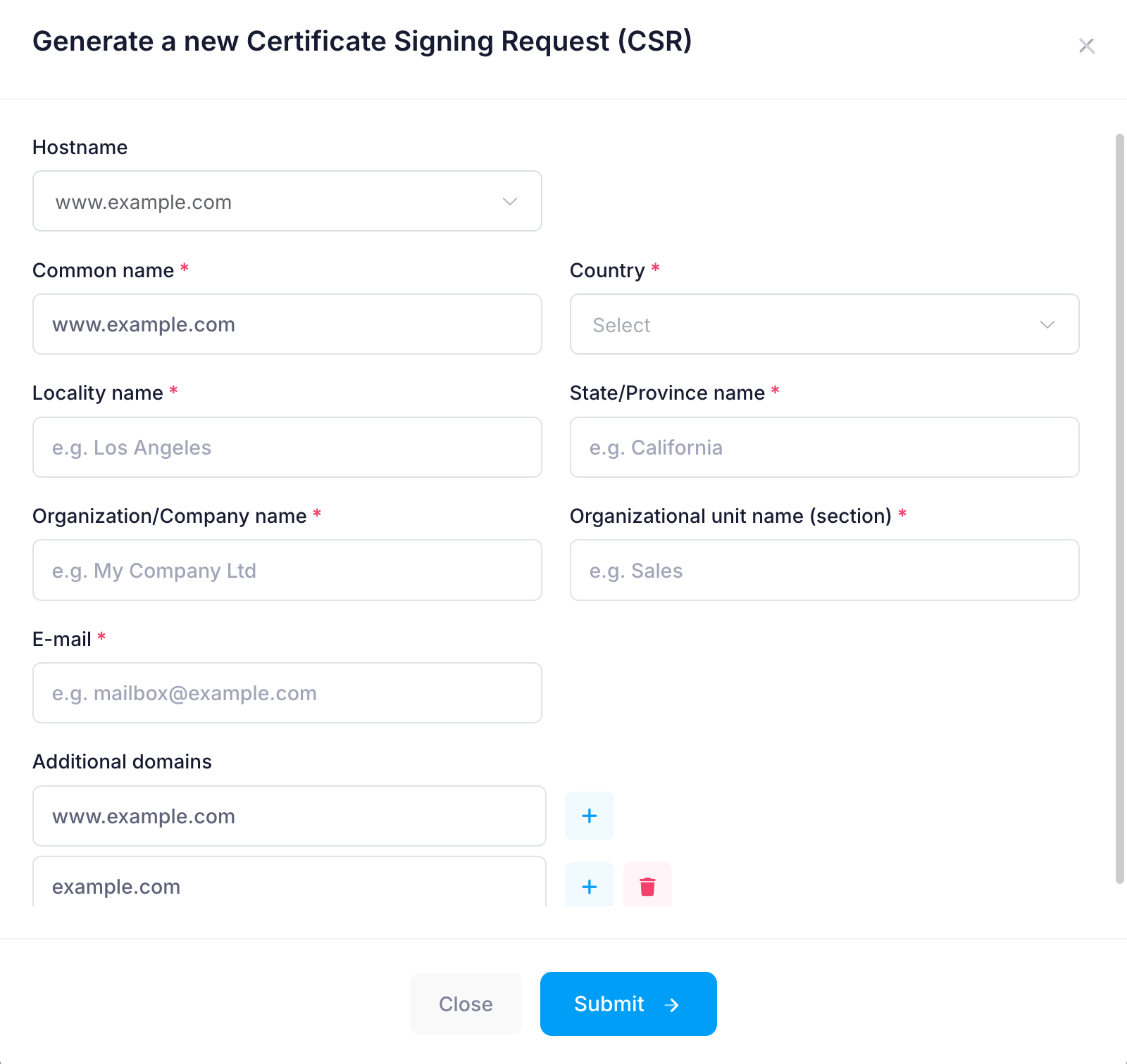 Generate CSR