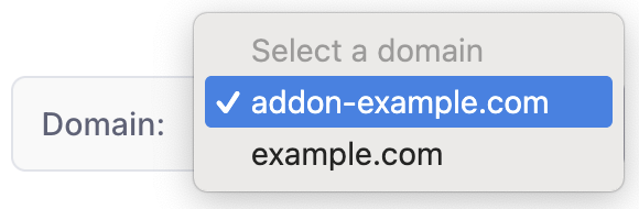 Select a domain