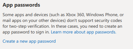 App Passwords