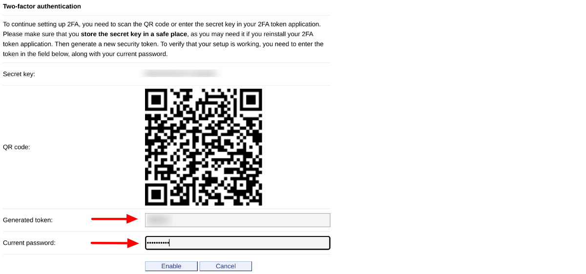 2FA token