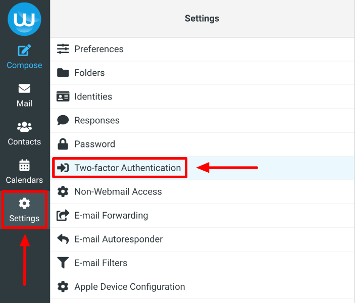 Roundcube enable 2fa