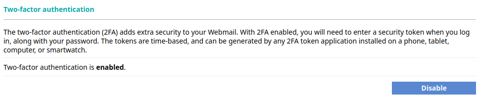 Disable 2FA