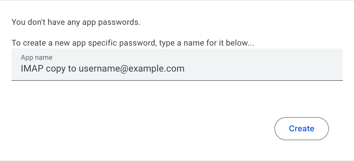 Create App Password