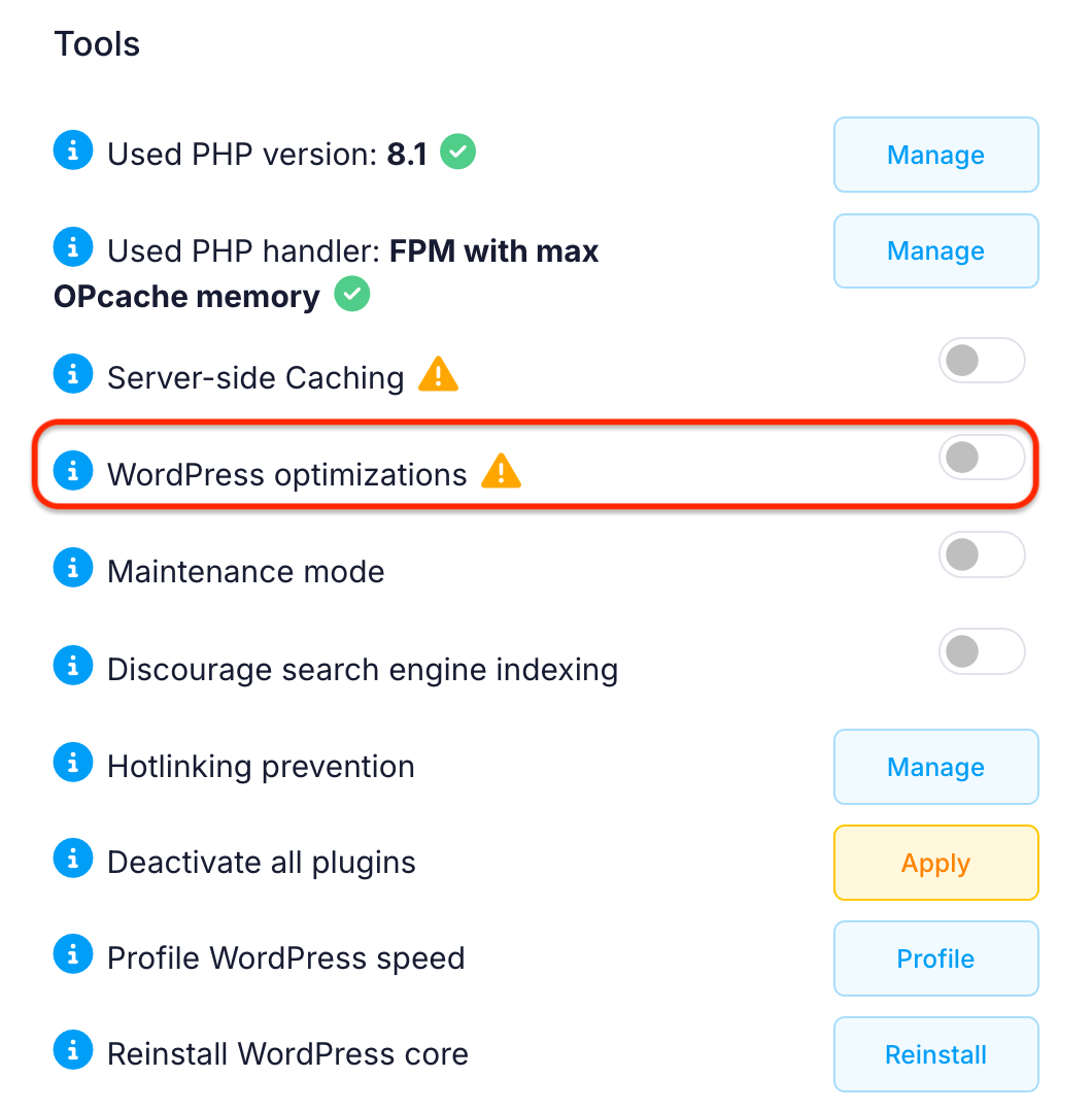 WordPress optimizations