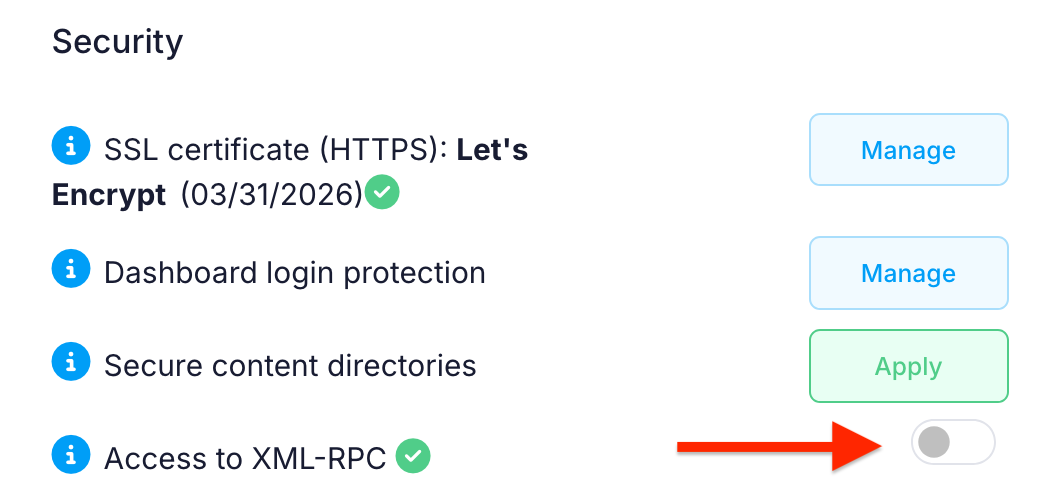 WordPress XML-RPC access