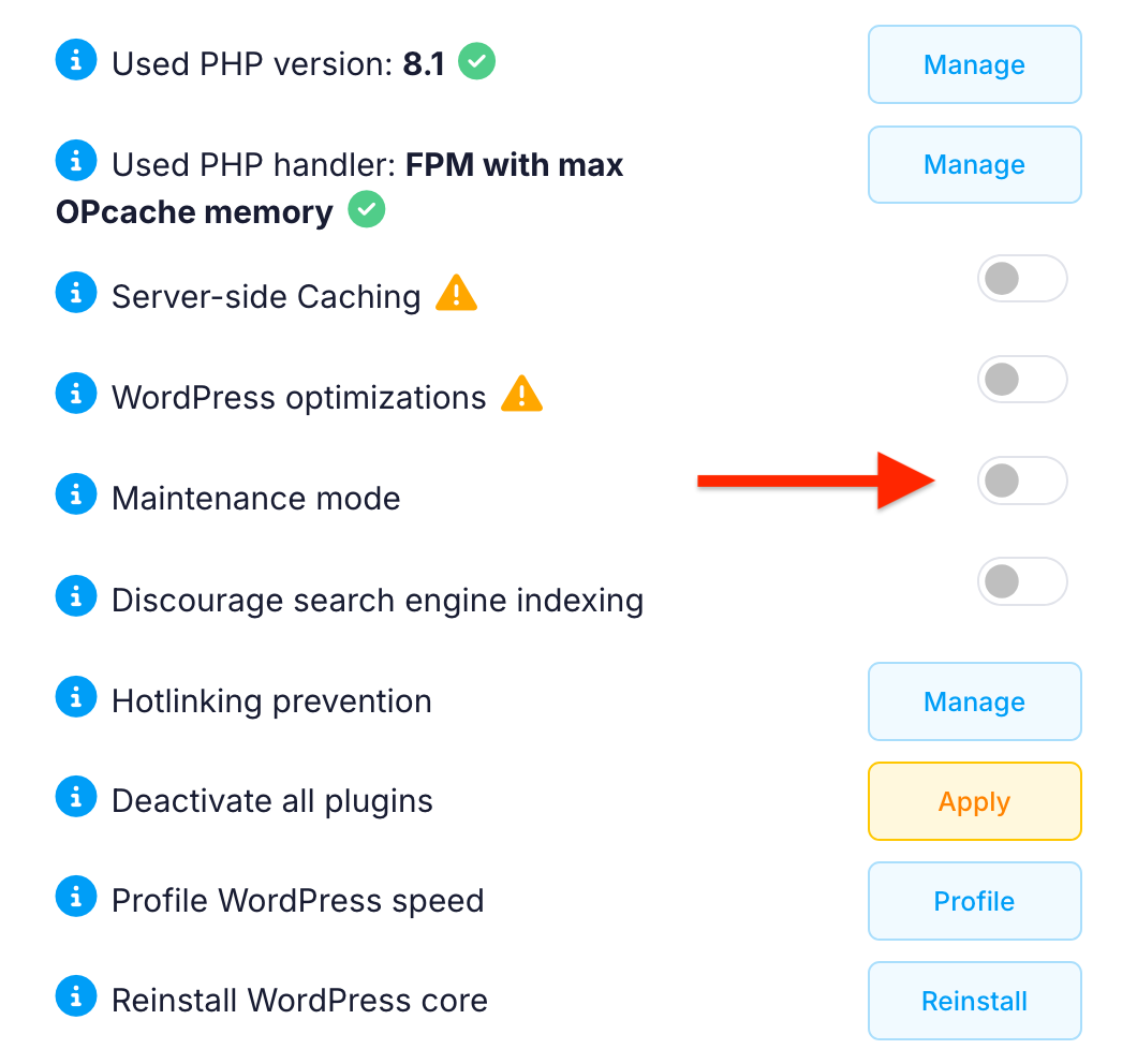 Maintenance Mode