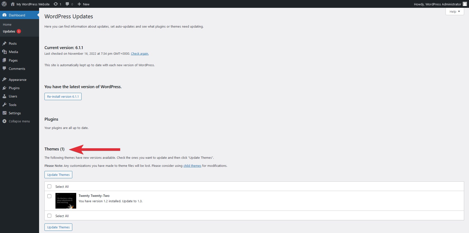Update_WordPress_theme