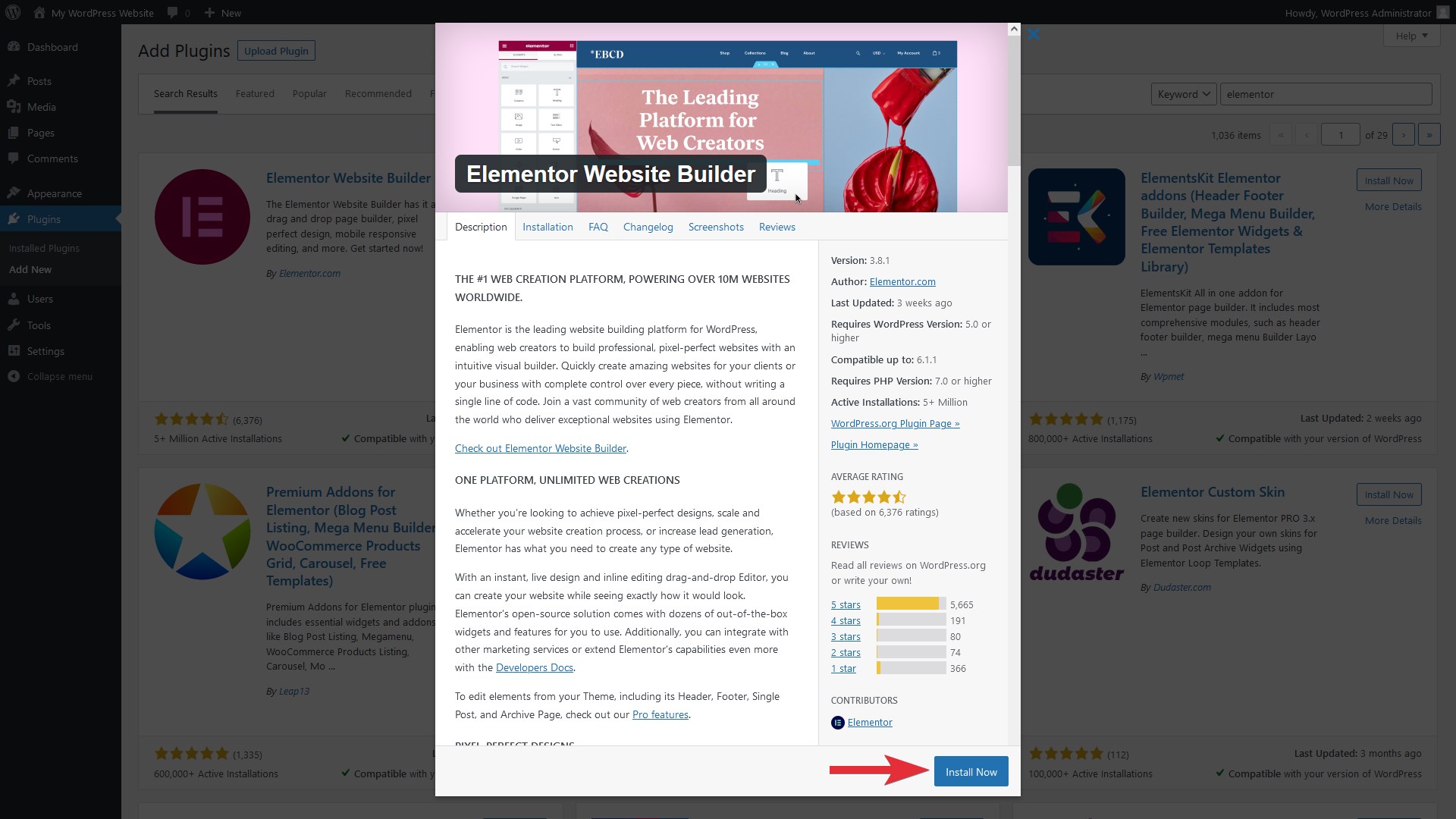 Install WordPress plugin