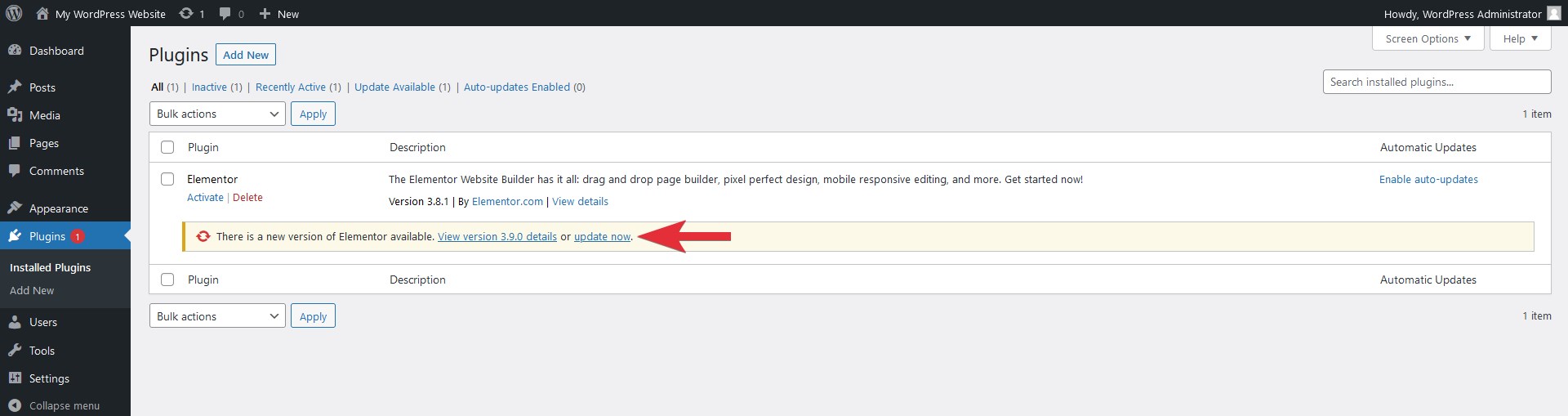 Update WordPress plugin 2