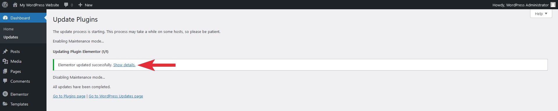 WordPress plugin updated 2