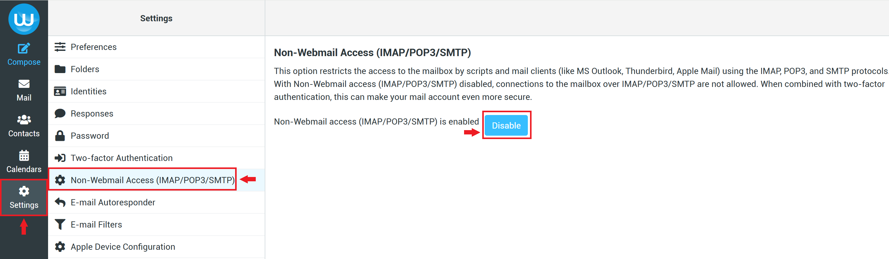 Roundcube Webmail Non-Webmail Access