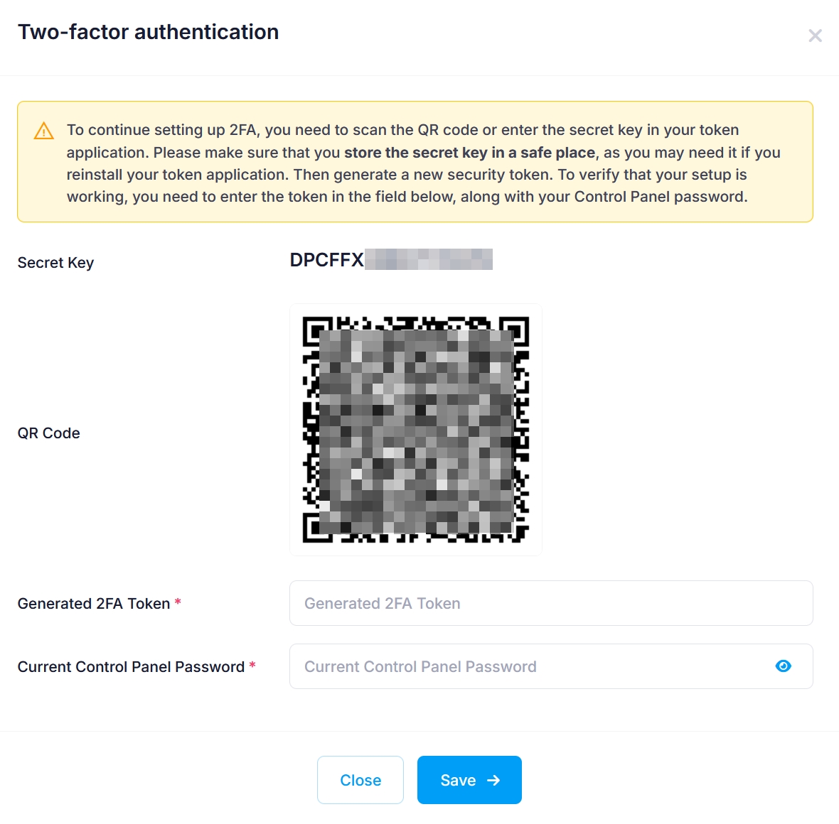 Two-factor authentication