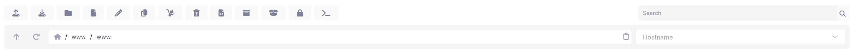 File Manager toolbar