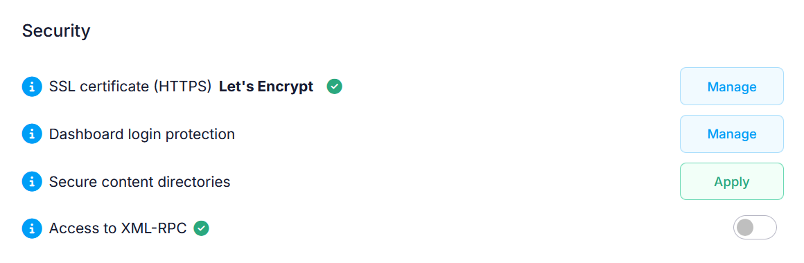 WordPress Manager Security WordPress Manager Security