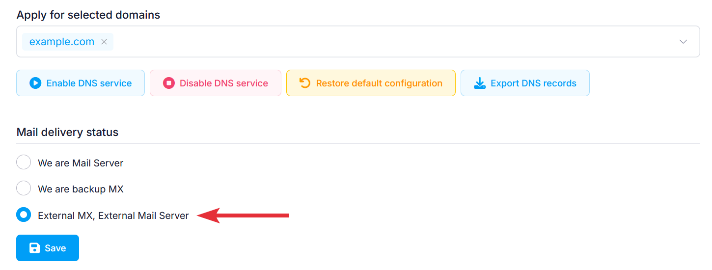 Mail delivery status