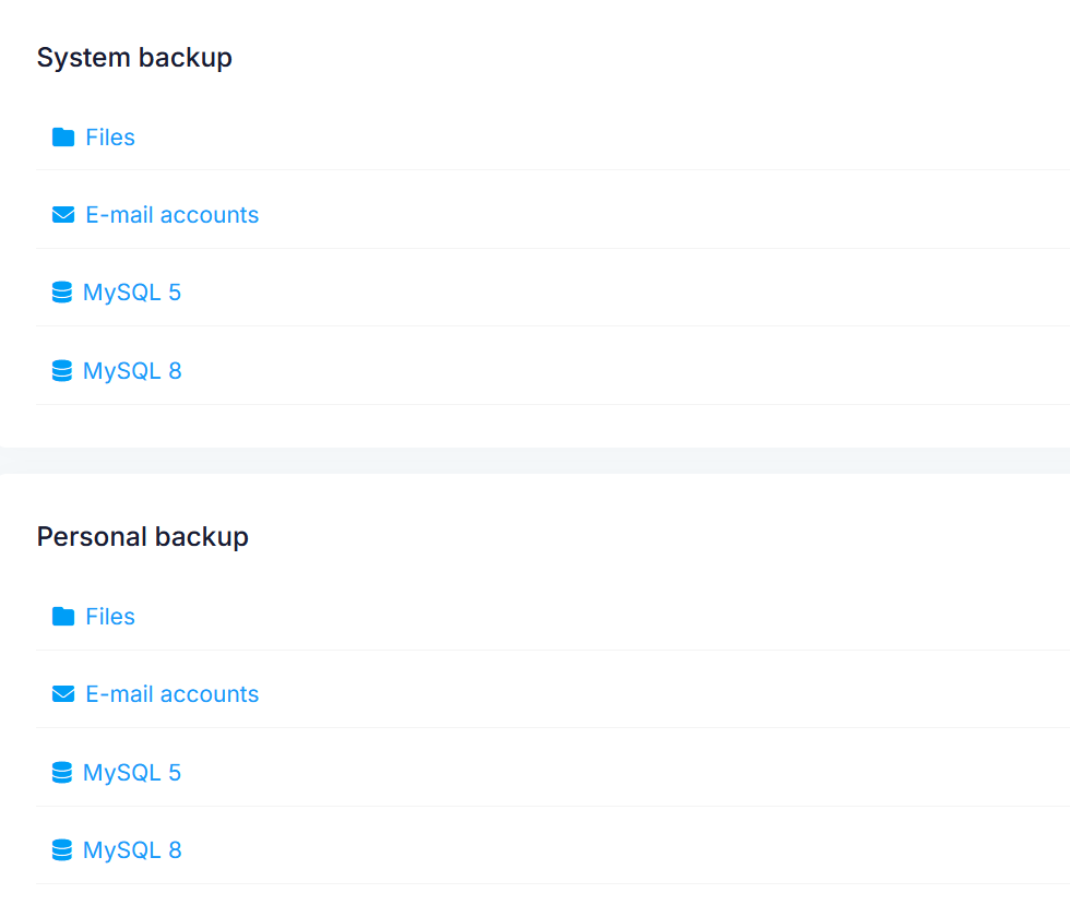 Restore data from the backup Restore data from the backup