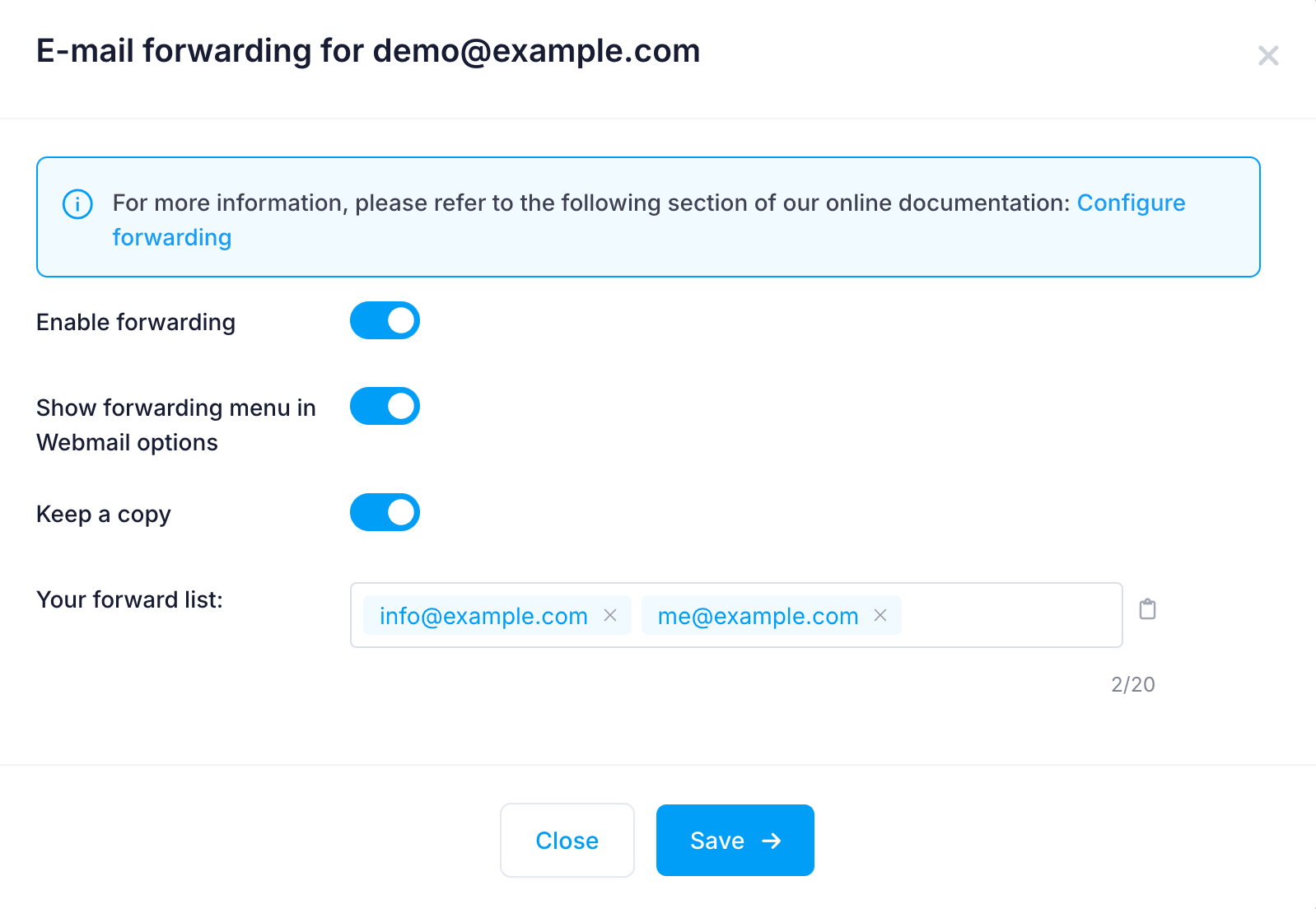 E-mail forwarding E-mail forwarding
